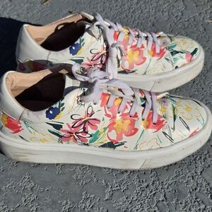 Ted Baker LONNIA-Sketchy Sz 7.5 Magnolia Platform Trainer Sneakers